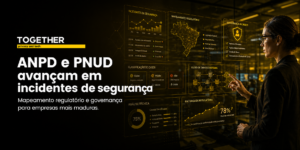 Banner sobre ANPD e PNUD, incidentes de segurança e mapeamento regulatório