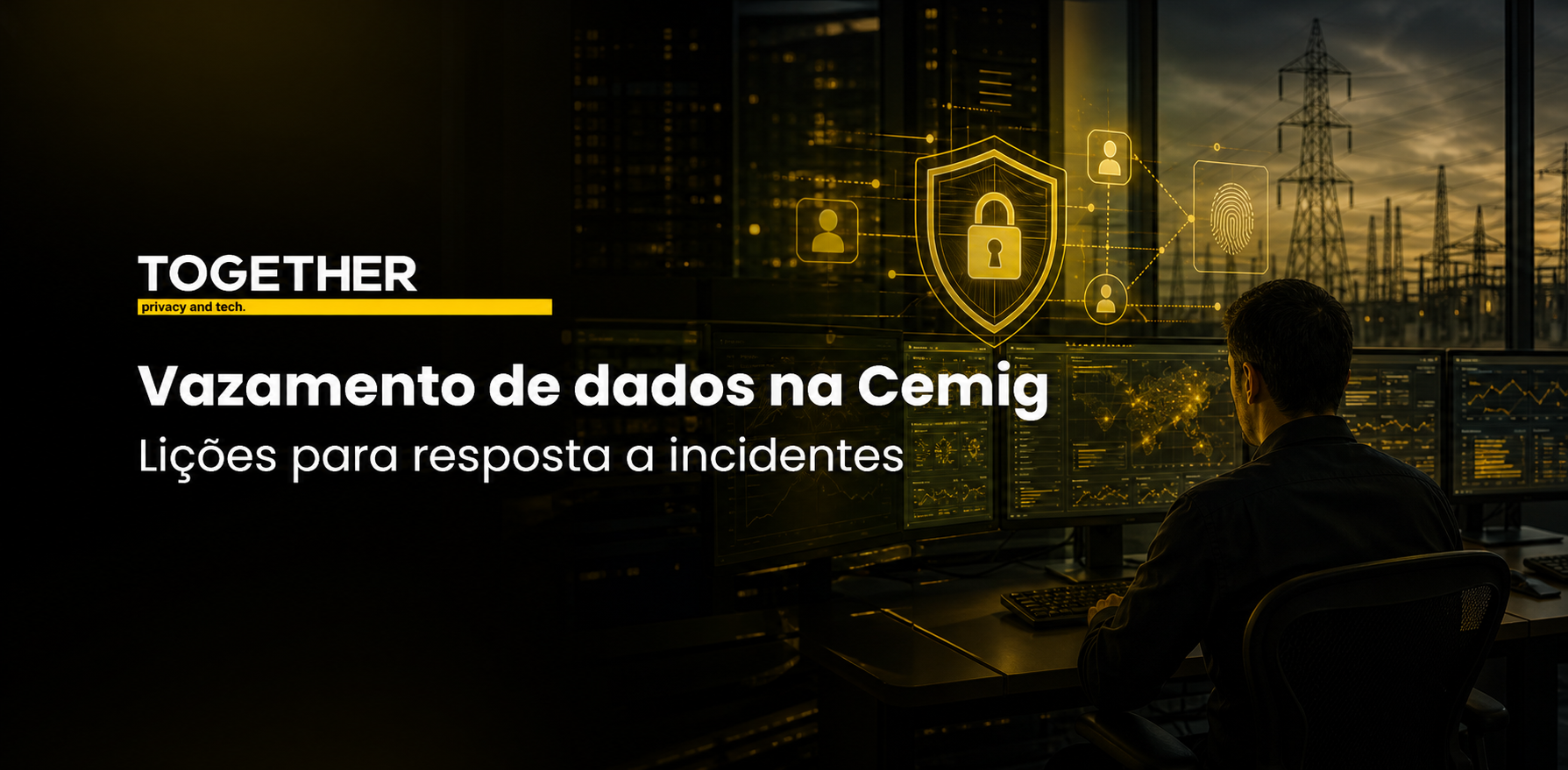 Banner da TOGETHER sobre vazamento de dados na Cemig e lições de LGPD para resposta a incidentes
