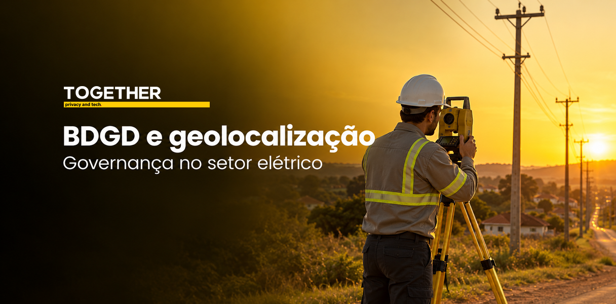 Profissionais do setor elétrico avaliando dados da BDGD e a geolocalização de unidades consumidoras em mapa sem rótulos legíveis.